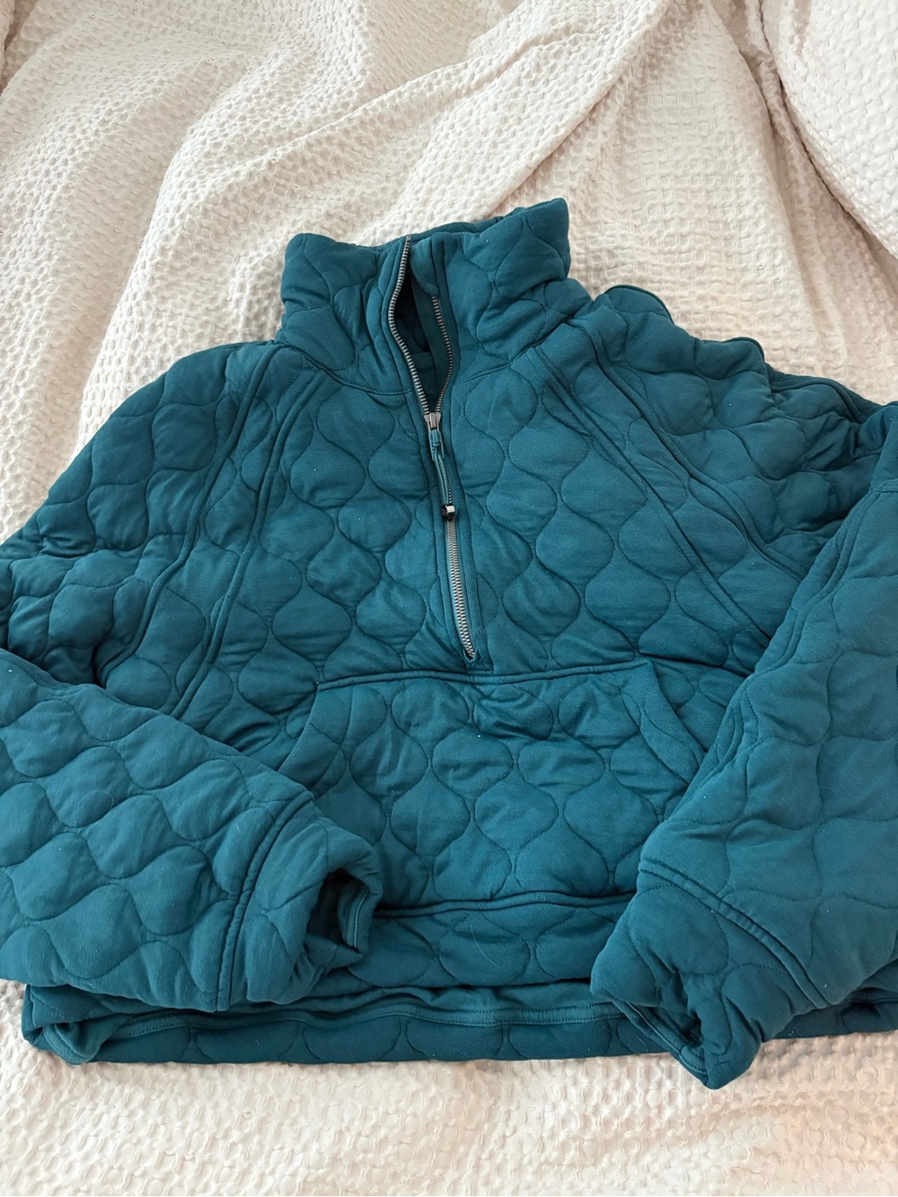 lululemon athletica green Quilted Half-Zip Puffer sweatshirt